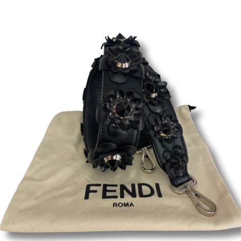 tracolla fendi strap you fiori nera